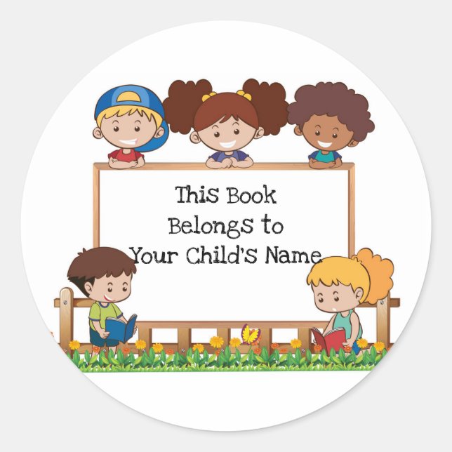 Sticker Rond Ce livre appartient à (Devant)