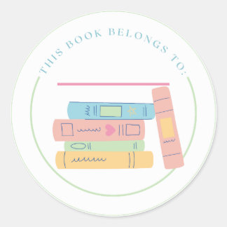 Sticker Rond Ce livre appartient à