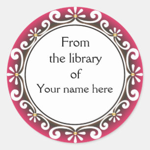 Sticker Rond Ce Livre Appartient À Des Plaques De Livres - Des