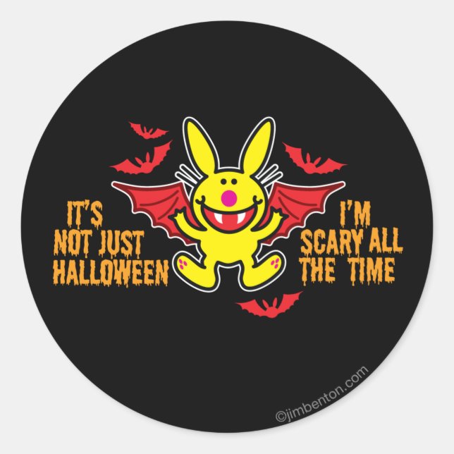 Sticker Rond Ce n'est pas seulement Halloween (Devant)