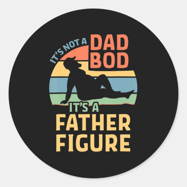 Sticker Rond Ce n'est pas un papa Bod C'est un père Figure (Devant)