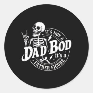 Sticker Rond Ce n'est pas un papa Bod C'est un père Figure Rétr
