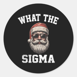 Sticker Rond Ce que Sigma Père Noël drôle Mème de Noël Xmas Riz