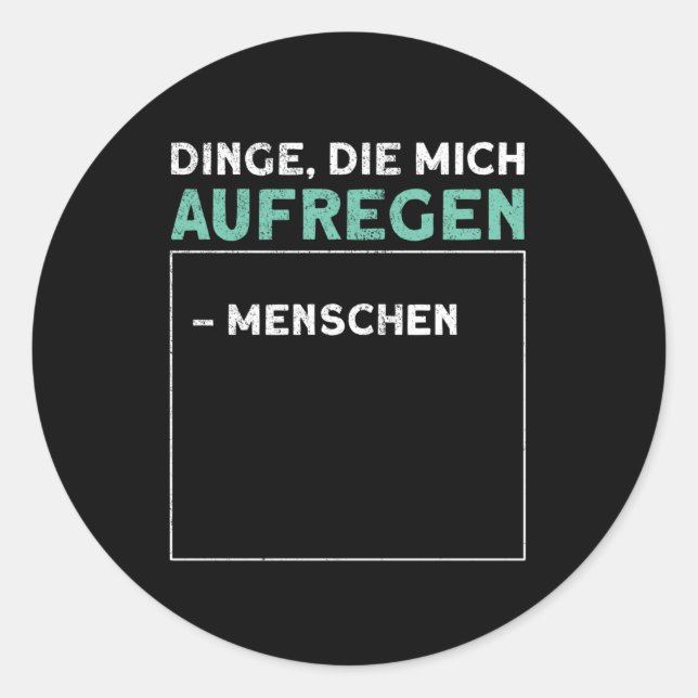 Sticker Rond Ce Qui M'Inspire Misanthrop Dit (Devant)