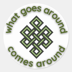 Sticker Rond Ce Qui Se Passe Autour De Karma