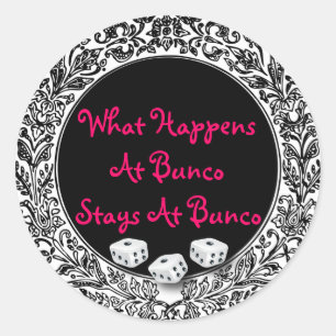 Sticker Rond Ce Qui Se Passe Chez Bunco Reste Chez Bunco
