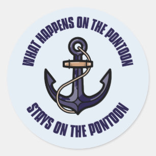 Sticker Rond Ce qui se passe drôle lors du voyage de vacances P