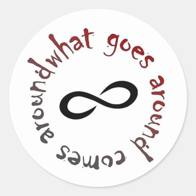 Sticker Rond Ce qui se passe, se déplace (Devant)