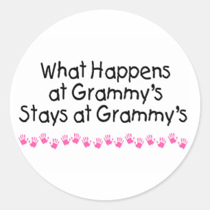 Sticker Rond Ce qui se produit chez Grammys avec Handprints