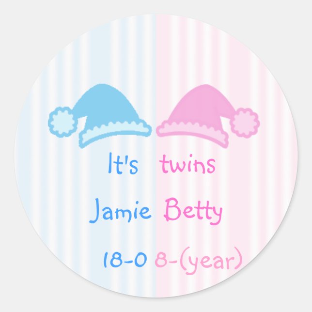 Sticker Rond Ce sont des jumeaux (Devant)