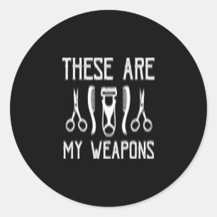 Sticker Rond ce sont mes armes