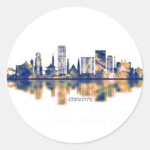 Sticker Rond Cebu City Skyline