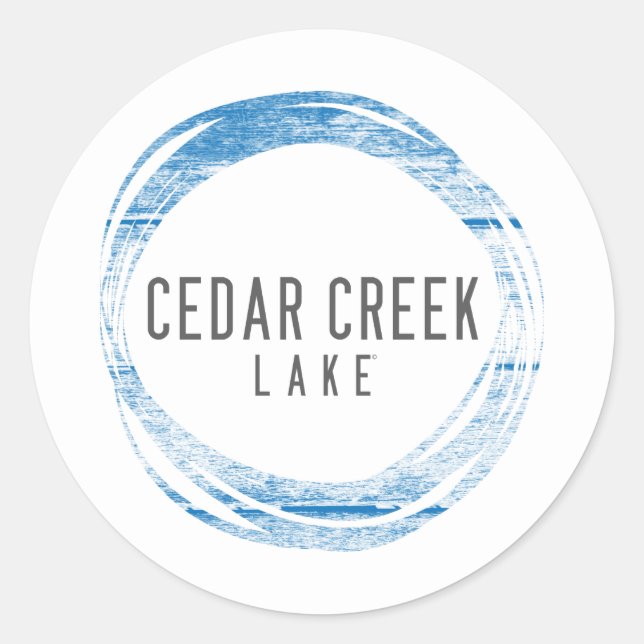 Sticker Rond Cedar Creek LAke (Devant)