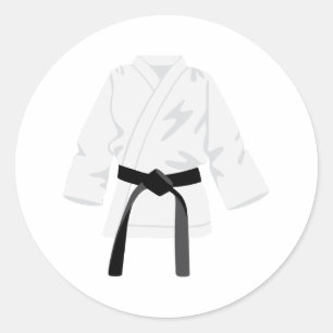 Sticker Rond Ceinture noire Karate Gi