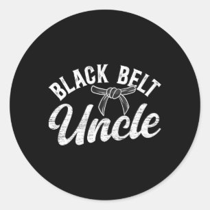 Sticker Rond Ceinture noire Oncle Karaté Oncle Fier Karate Oncl