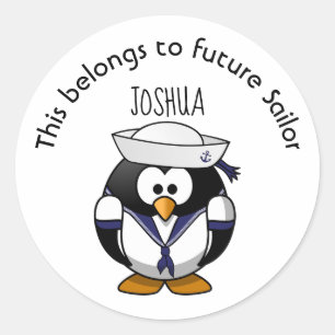 Sticker Rond Cela appartient à futur marin