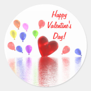 Sticker Rond Célébration de jour de Valentines