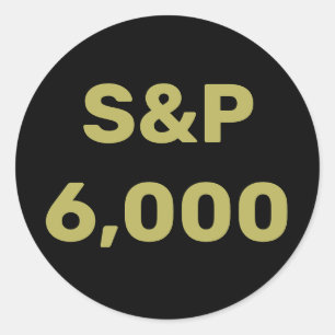 Sticker Rond Célébration de l'indice de Stock de niveau S&P 6 0
