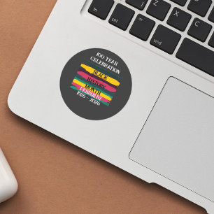 Sticker Rond célébration des 100 ans du mois de l'histoire des