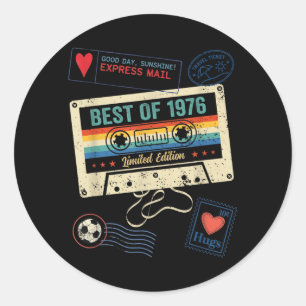 Sticker Rond Célébration des 50 ans de naissance Fan de footbal