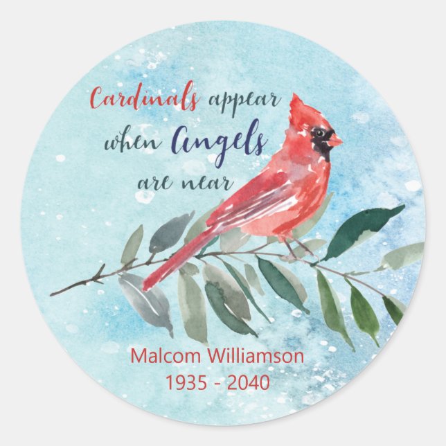 Sticker Rond Célébration du Mémorial des Cardinaux d'Eucalyptus (Devant)