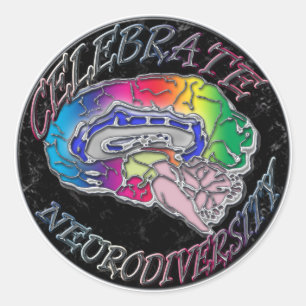 Sticker Rond Célébrer la neurodiversité