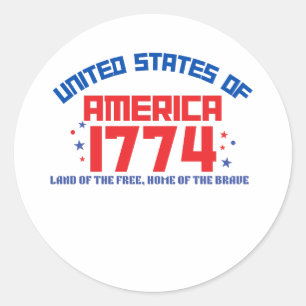 Sticker Rond Célébrer le 250e anniversaire de l'indépendance de