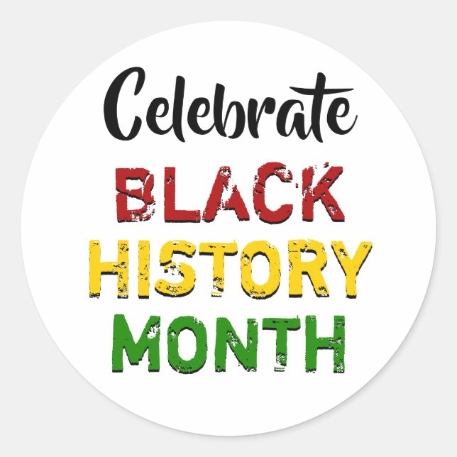 Sticker Rond Célébrer le Mois de l'histoire des Noirs (Devant)