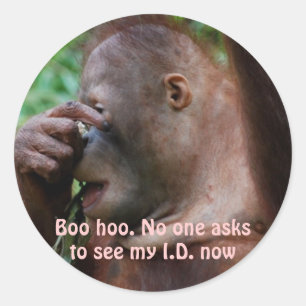 Sticker Rond Célébrer le vieillissement