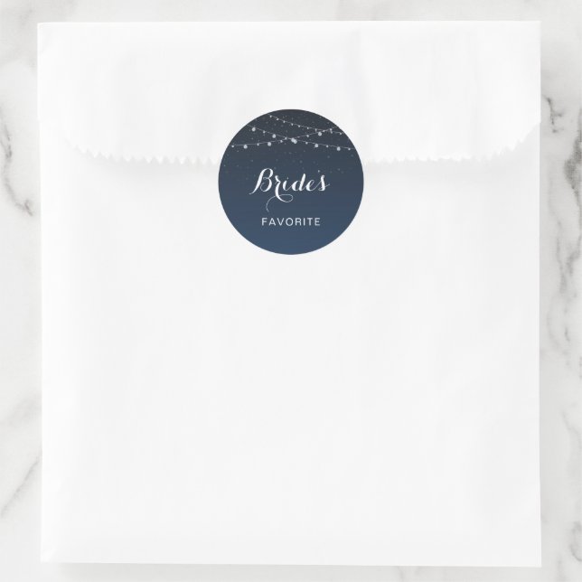 Sticker Rond Céleste Marine Blue Stars Bienvenue Goodie Sac Sna (Sac)