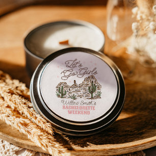 Sticker Rond Célibataire de l'Ouest Sauvage Allons-y les Filles