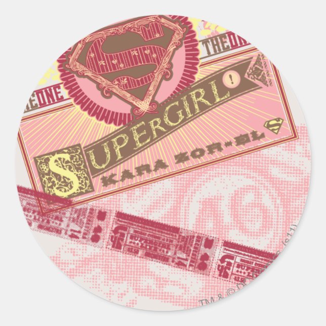 Sticker Rond Celle La Seule Supergirl (Devant)