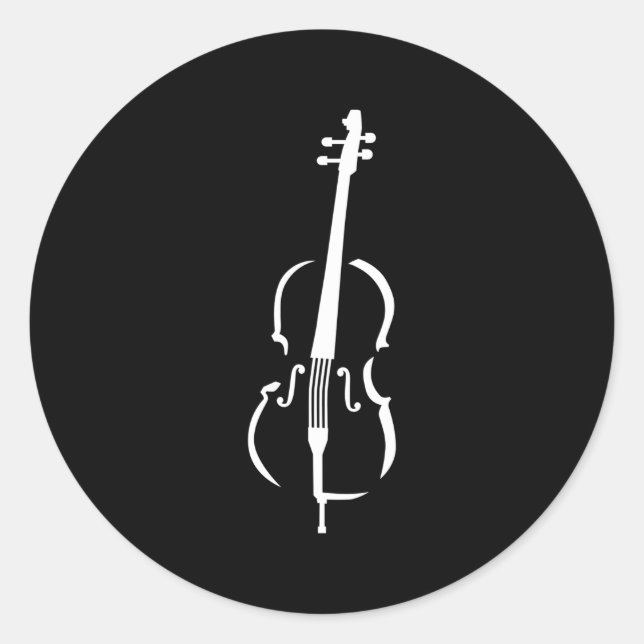 Sticker Rond Cello Instrut (Devant)