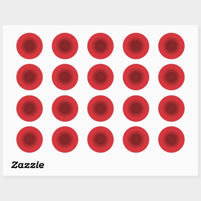 Sticker Rond Cellule de sang rouge (Feuille)