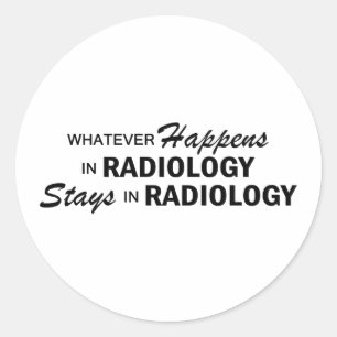 Sticker Rond Celui qui se produise - radiologie