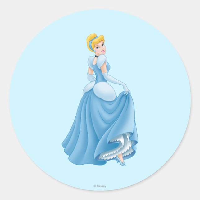 Sticker Rond Cendrillon debout (Devant)