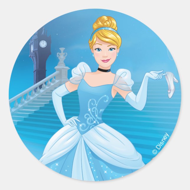 Sticker Rond Cendrillon | Express vous-même (Devant)