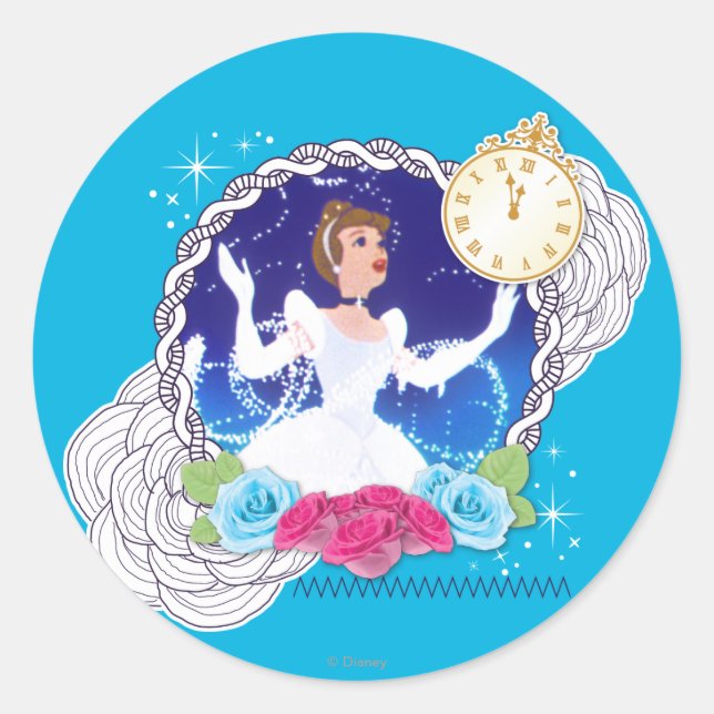 Sticker Rond Cendrillon - Princesse Cendrillon (Devant)