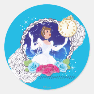 Sticker Rond Cendrillon - Princesse Cendrillon