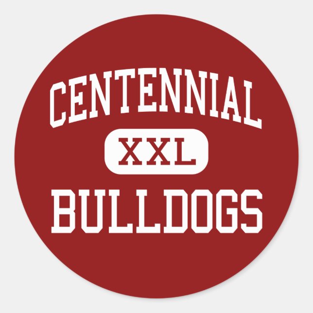 Sticker Rond Centenaire - Bulldogs - Haut - Pueblo Colorado (Devant)