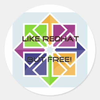 Sticker Rond CentOS - Comme RedHat, mais GRATUIT!