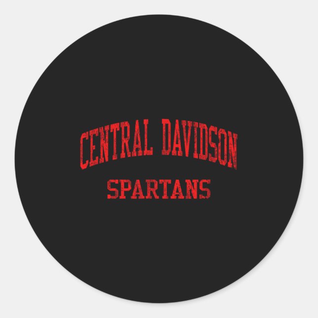Sticker Rond Central Davidson High School Hs Lexington Nc Vinta (Devant)