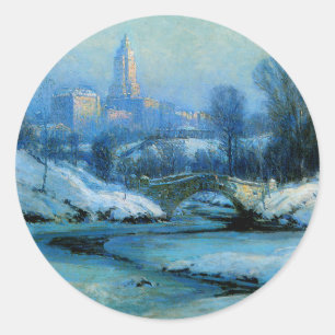 Sticker Rond Central Park à WInter