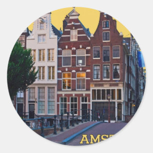 Sticker Rond Centrum d'Amsterdam-Keizersgracht