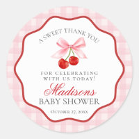 Cercle de Baby shower cerise de coquette rose sucr