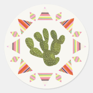 Sticker Rond Cercle de cactus de la collection   de Llamarama