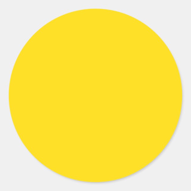 Sticker Rond Cercle de couleur jaune (Devant)