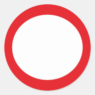 Sticker Rond Cercle de couleur rouge Conception personnalisée s