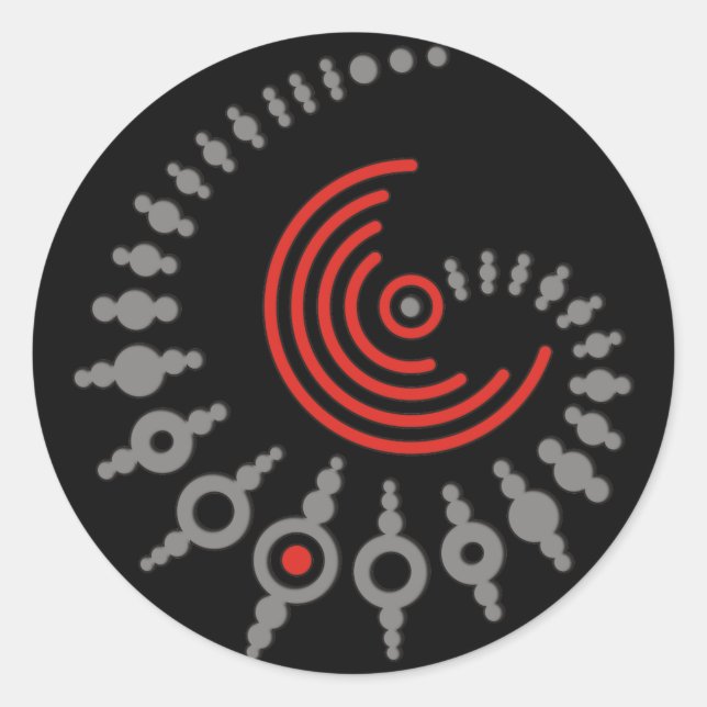 Sticker Rond cercle de cultures I | noir (Devant)