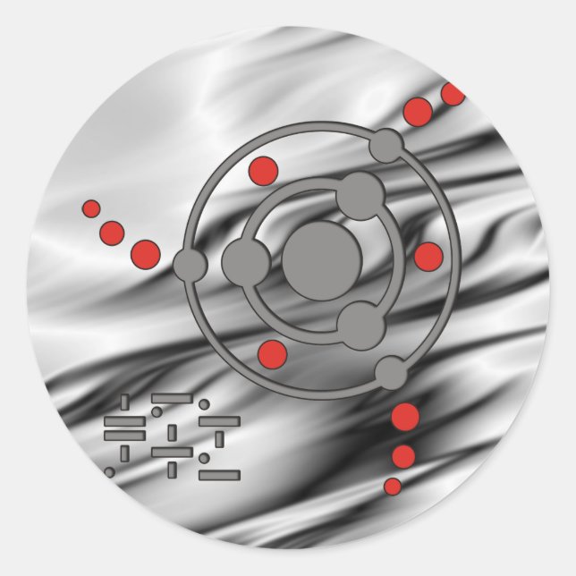 Sticker Rond cercle de cultures II | ondes grises (Devant)